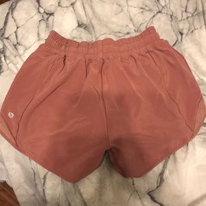 Lululemon Salmon Pink Hotty Hot Short LONG 4 RARE